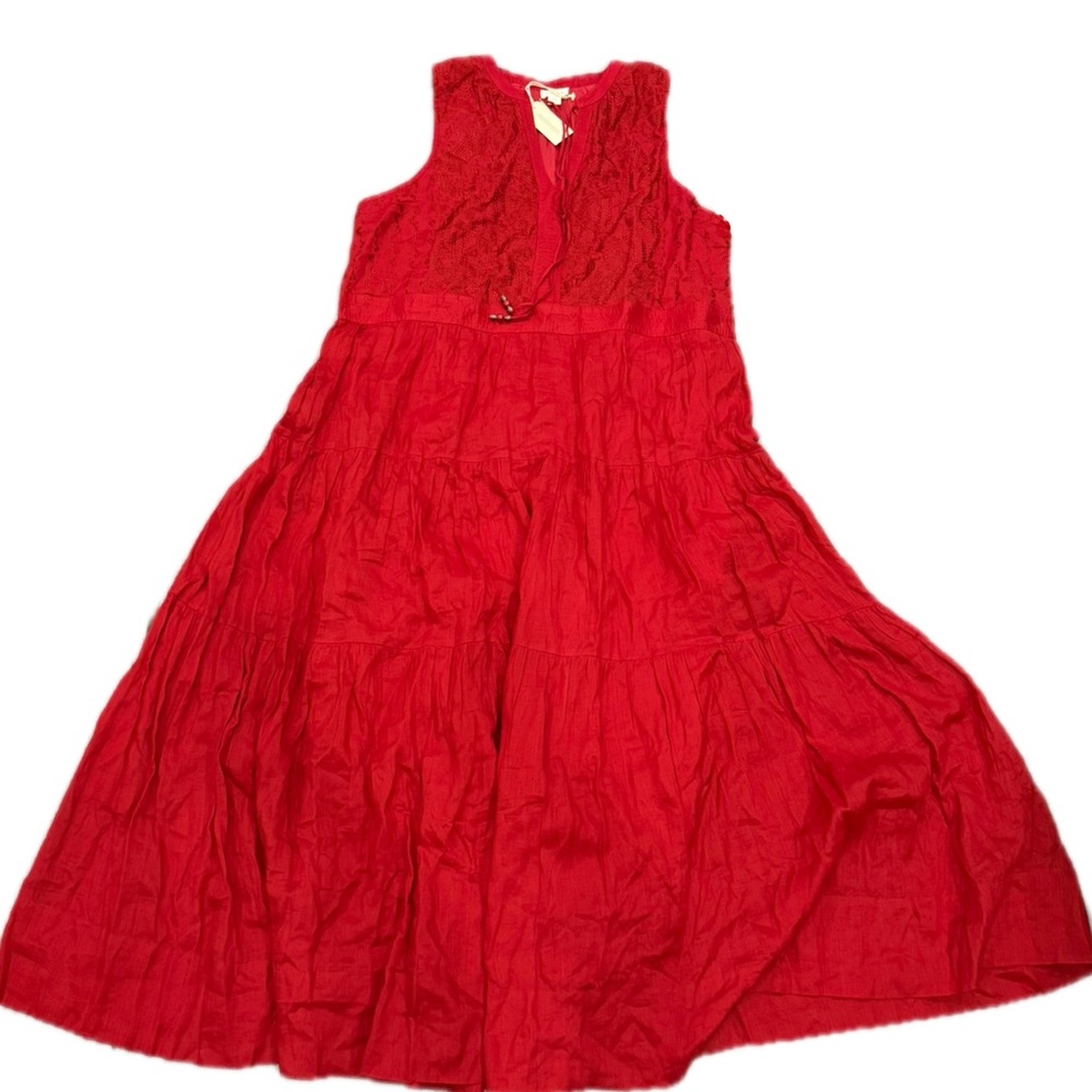 NWT Sundance Red Sleeveless Maxi Dress perfect for summer! ☀️